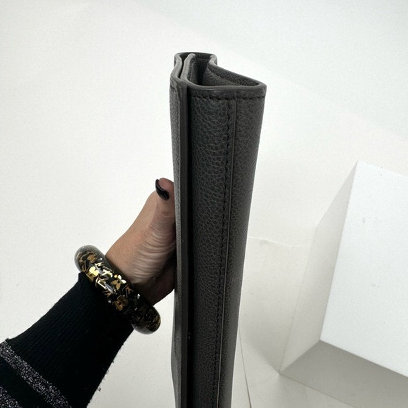 YSL Belle Du Jour grey clutch/ shoulder bag or cross body adding strap or chain