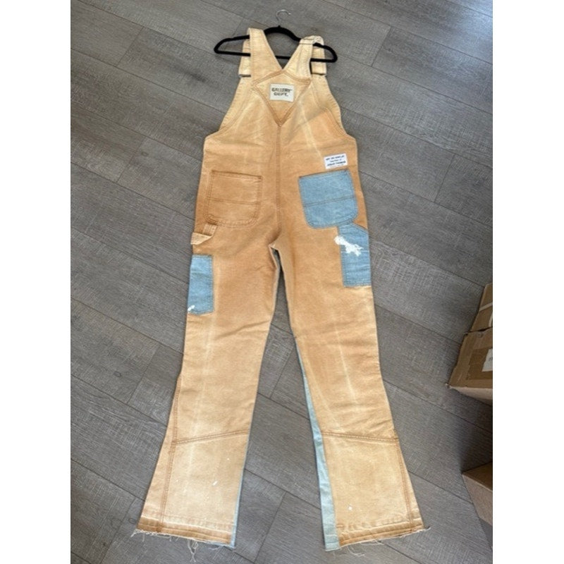Gallery Dept. Distressed Panelled Carpenter Overalls – Size Large – Made in USA
