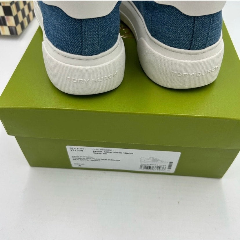 Women's Tory Burch platform denim sneakers size 8 US