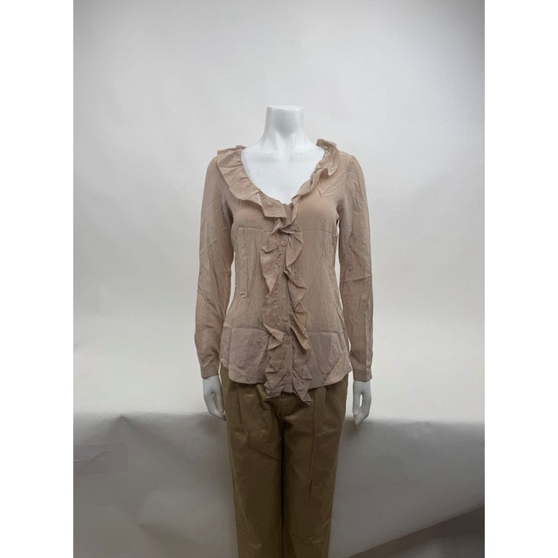 Moschino NWT 100% Silk Button Up Blouse Designer Top Size IT 42