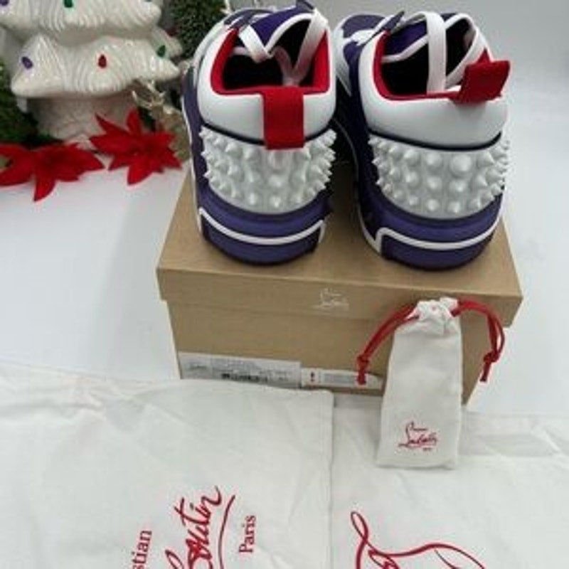 Christian Louboutin Mens Astroloubi, leather trimmed sneakers size 45