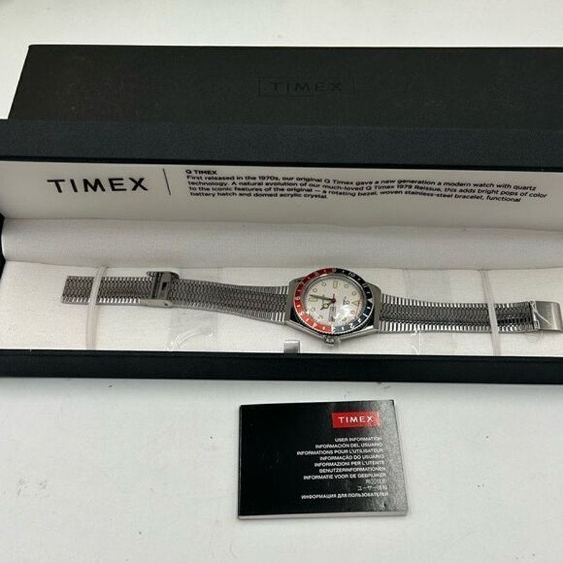 Men’s Timex Q re-issue stainless steel quartz watch 38mm