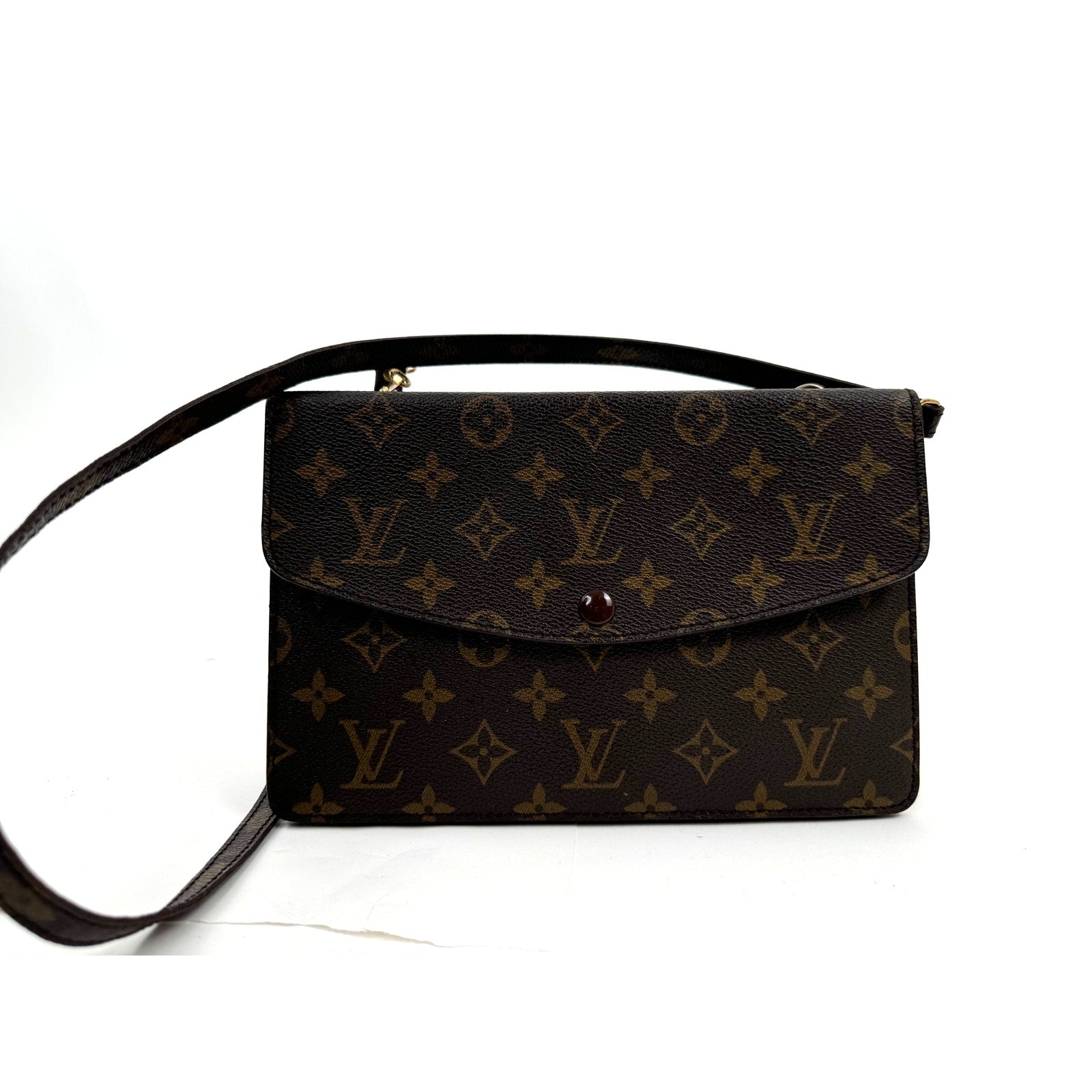Louis Vuitton LV Monogram Pochette Double Rabat Thin Shoulder Bag