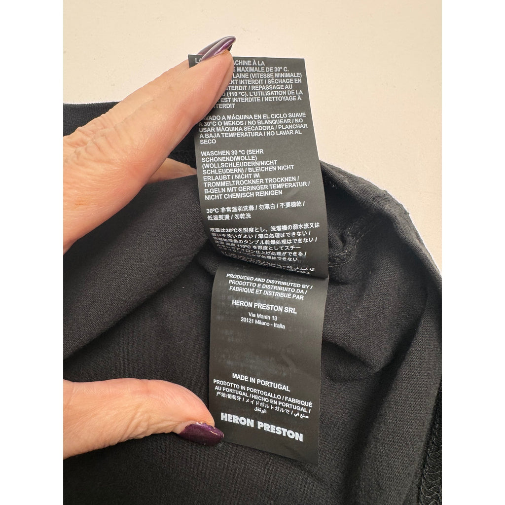 Men's Heron Preston Black 'Heron' Oversized T-Shirt Size M Fits Like A L