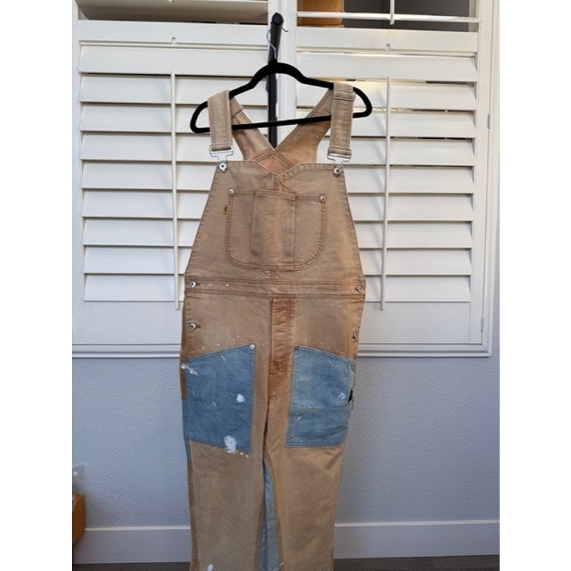 Gallery Dept. Distressed Panelled Carpenter Overalls – Size Large – Made in USA
