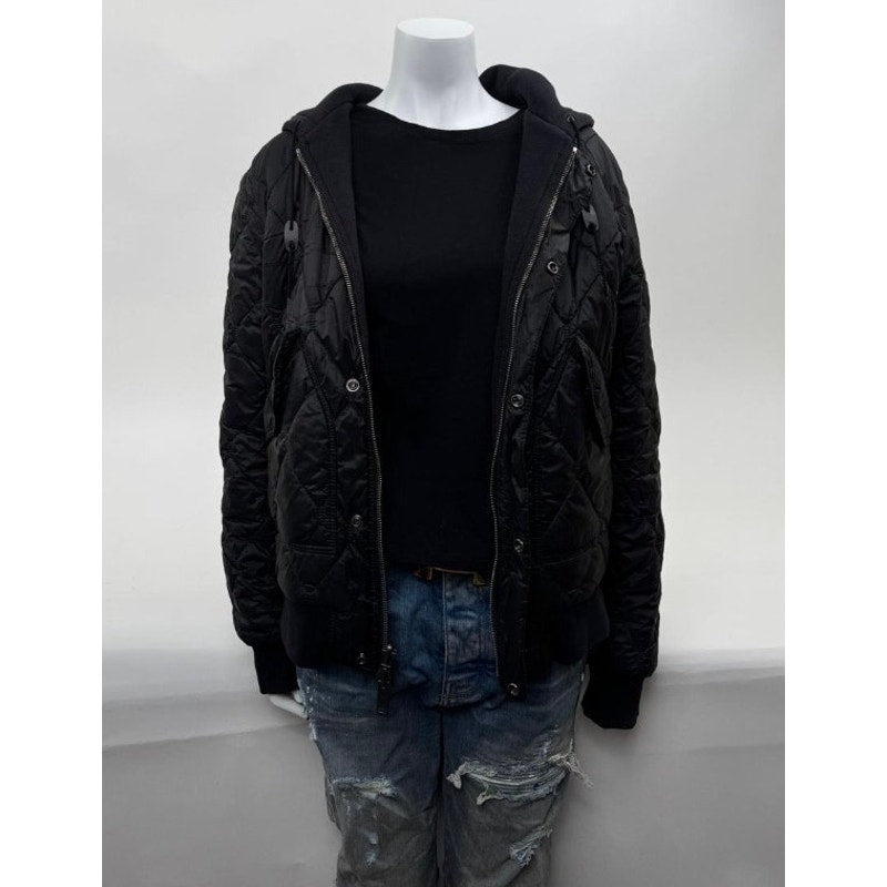 Men's Burberry Black Rare Hooded Reversible Quilted Puffer Jacket Size M