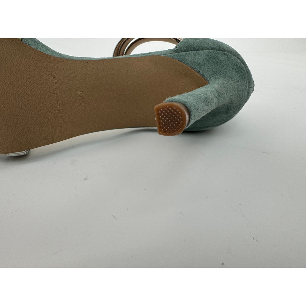 Charles David Women's Blue Electra Sandals Stiletto Suede Heels Size 8.5M