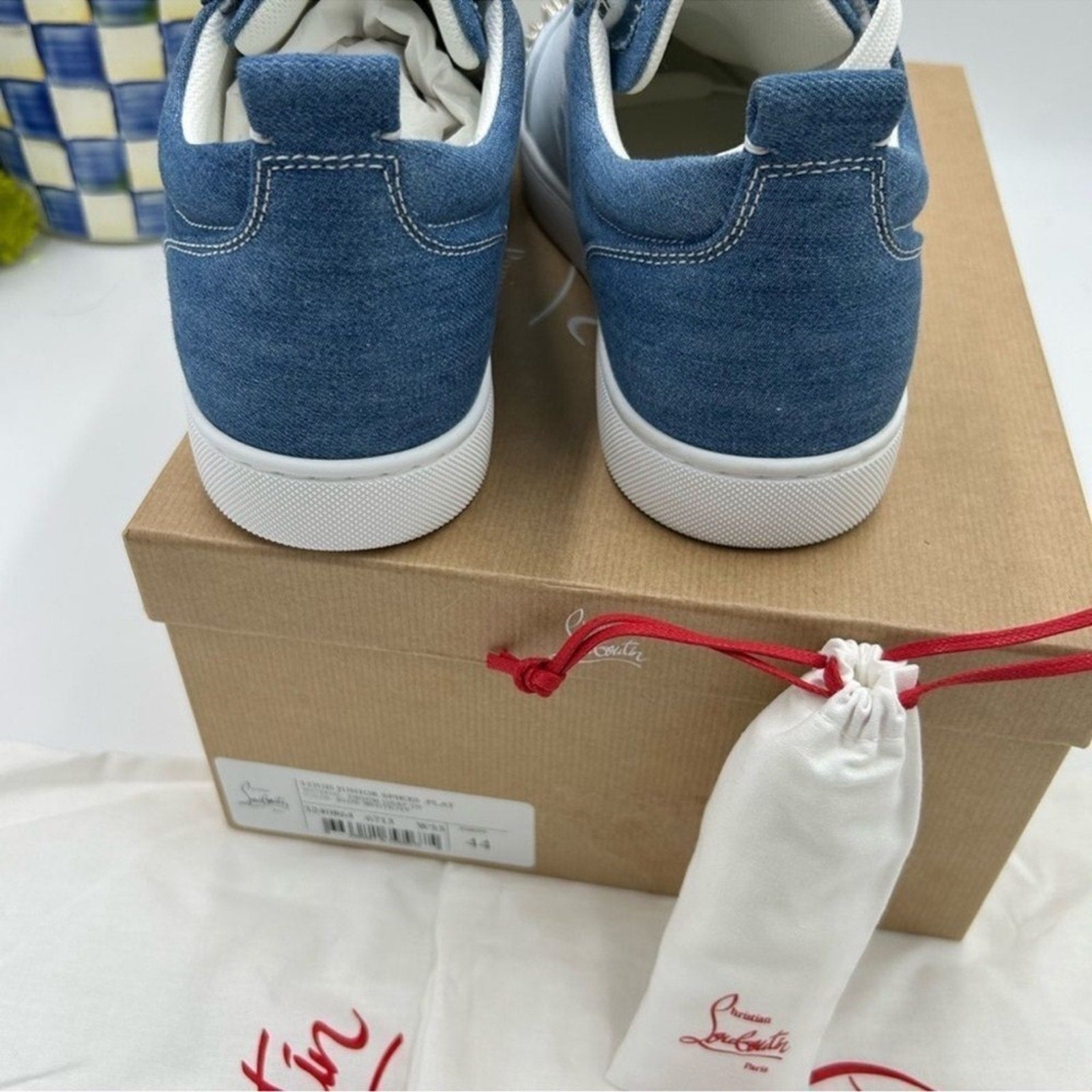 Men's Christian Louboutin, Louis Jr spikes size 44 made in Italy