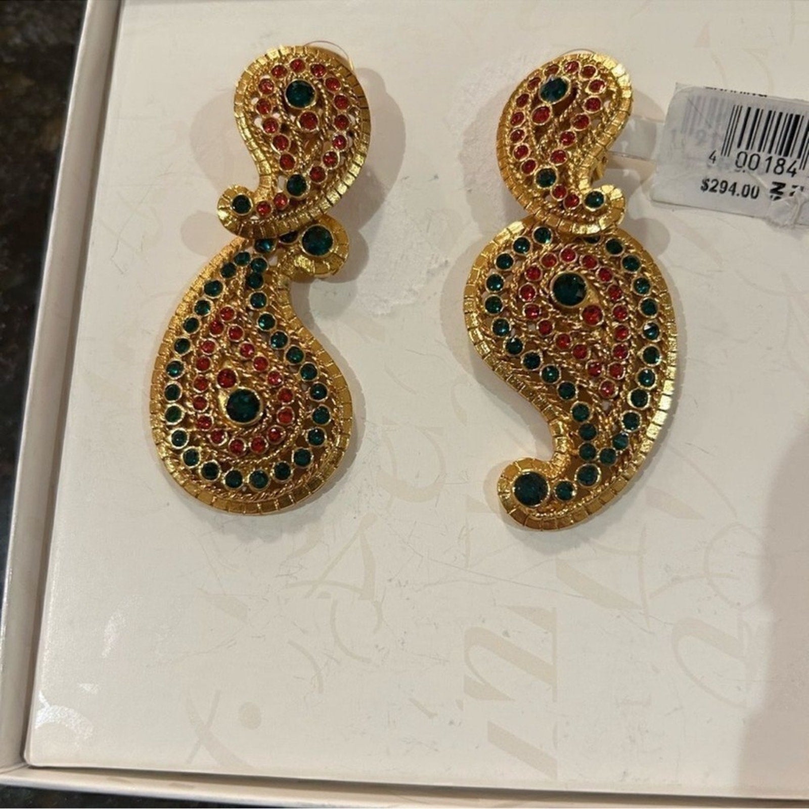 Women's Oscar de la Renta rhinestone drop earrings