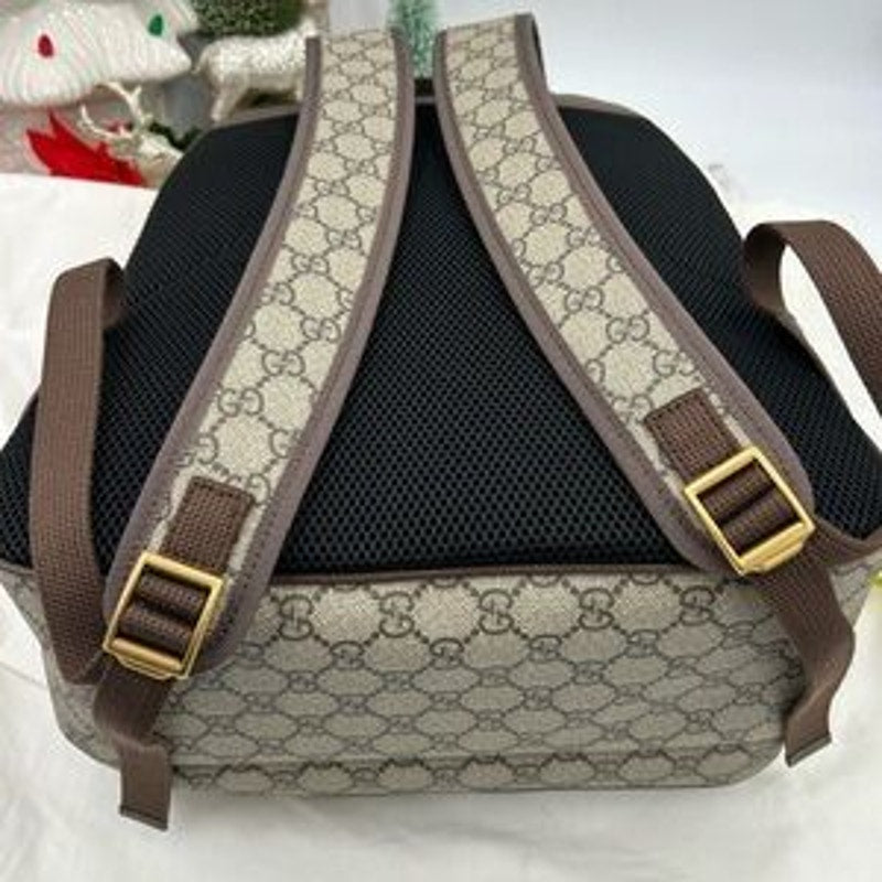 Gucci Ophedia GG Supreme, canvas and leather backpack made in Italy NWT