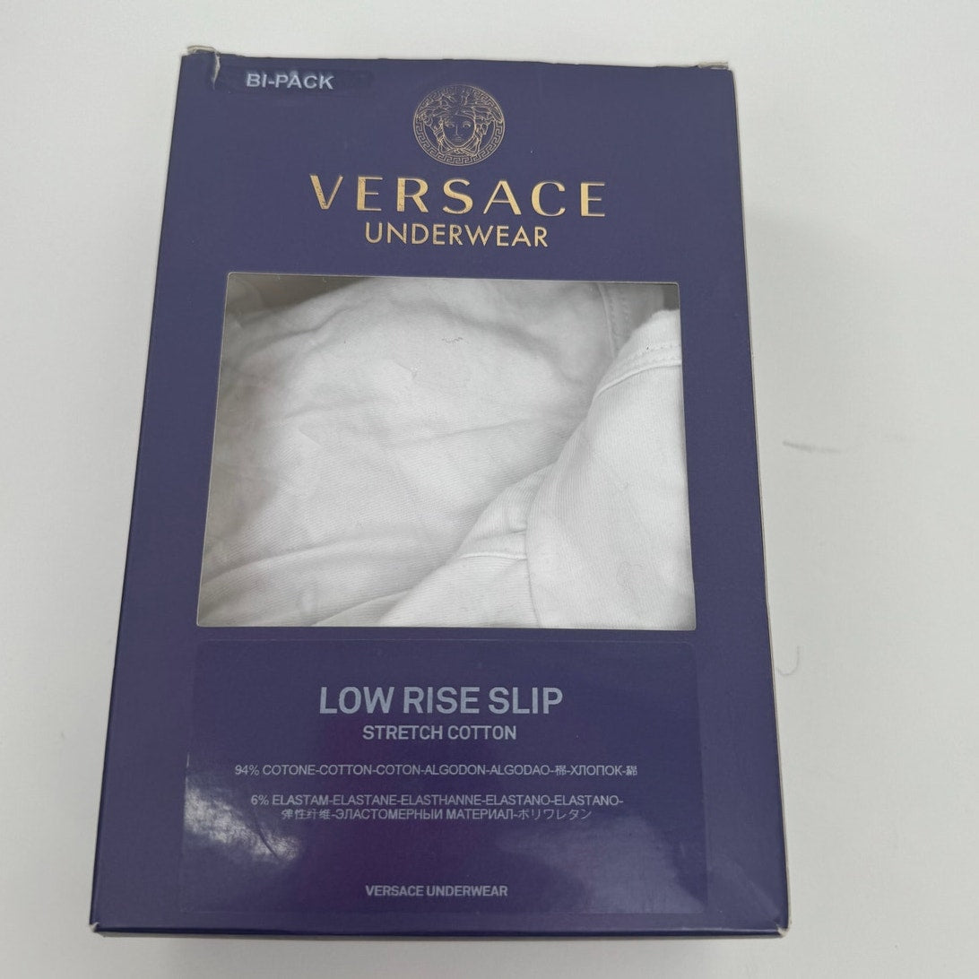 Men's Versace NIB Greca Low Rise Slip Stretch Cotton Boxer Briefs Shorts Size XL