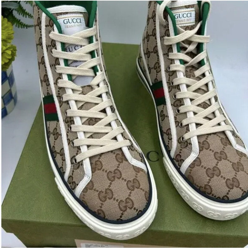 Men's Gucci tennis 1977 high top sneakers size 11 made in Italy