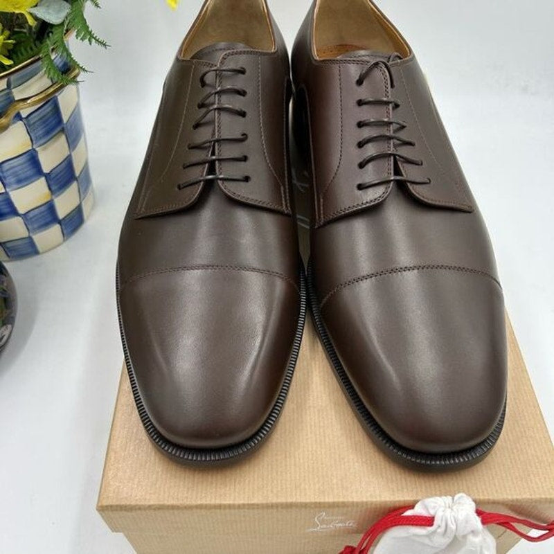 Men's Christian Louboutin cotomale Leather Oxford, size 45 made in Italy