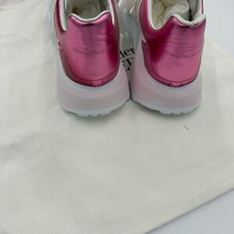 Women’s Alexander McQueen low top metallic sneaker size 38 made in Italy