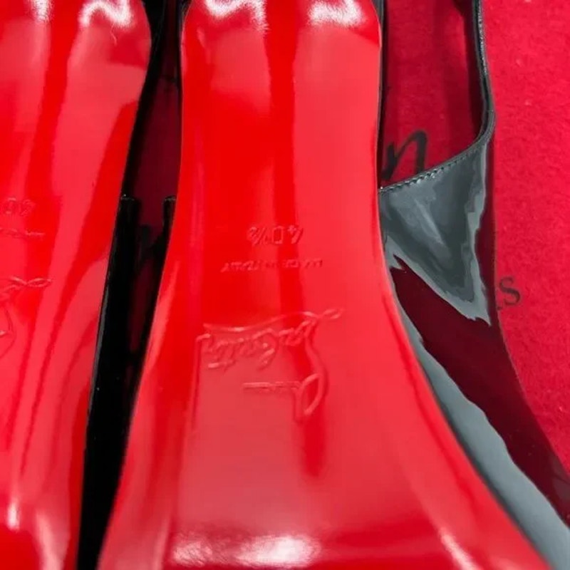 Women’s Christian Louboutin hot chick 120 patent leather heels size 40.5
