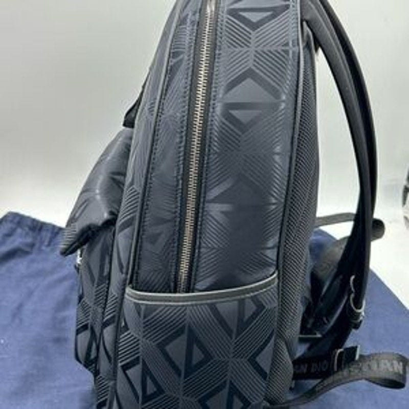 Dior Diamond dark black backpack made in Italy NWT