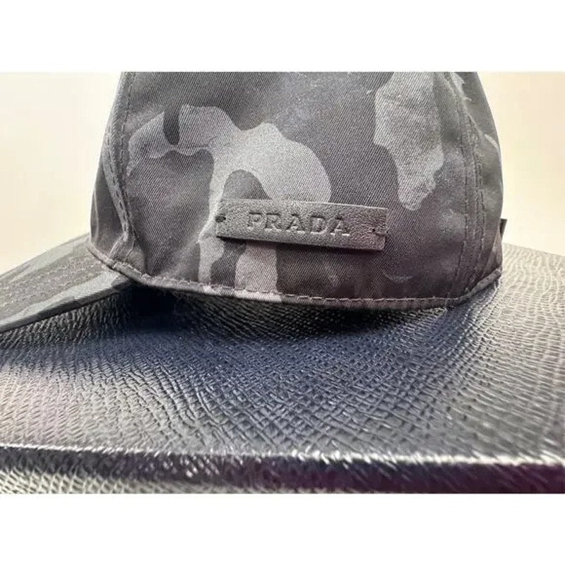 Unisex Prada Tessuto Camouflage Adjustable Baseball Cap With Box Size M