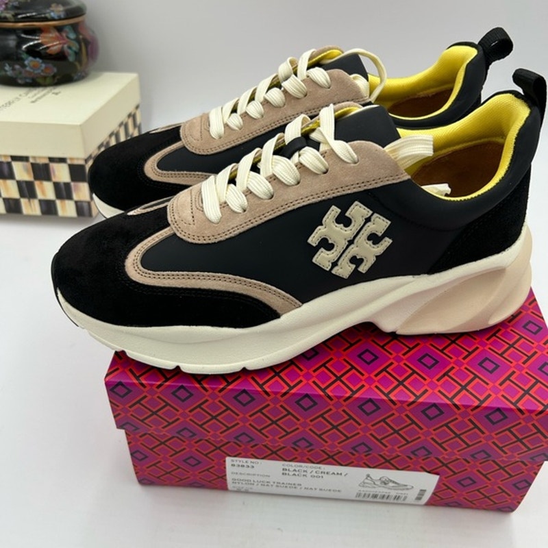 Women's Tory Burch good luck trainer sneakers size 9.5