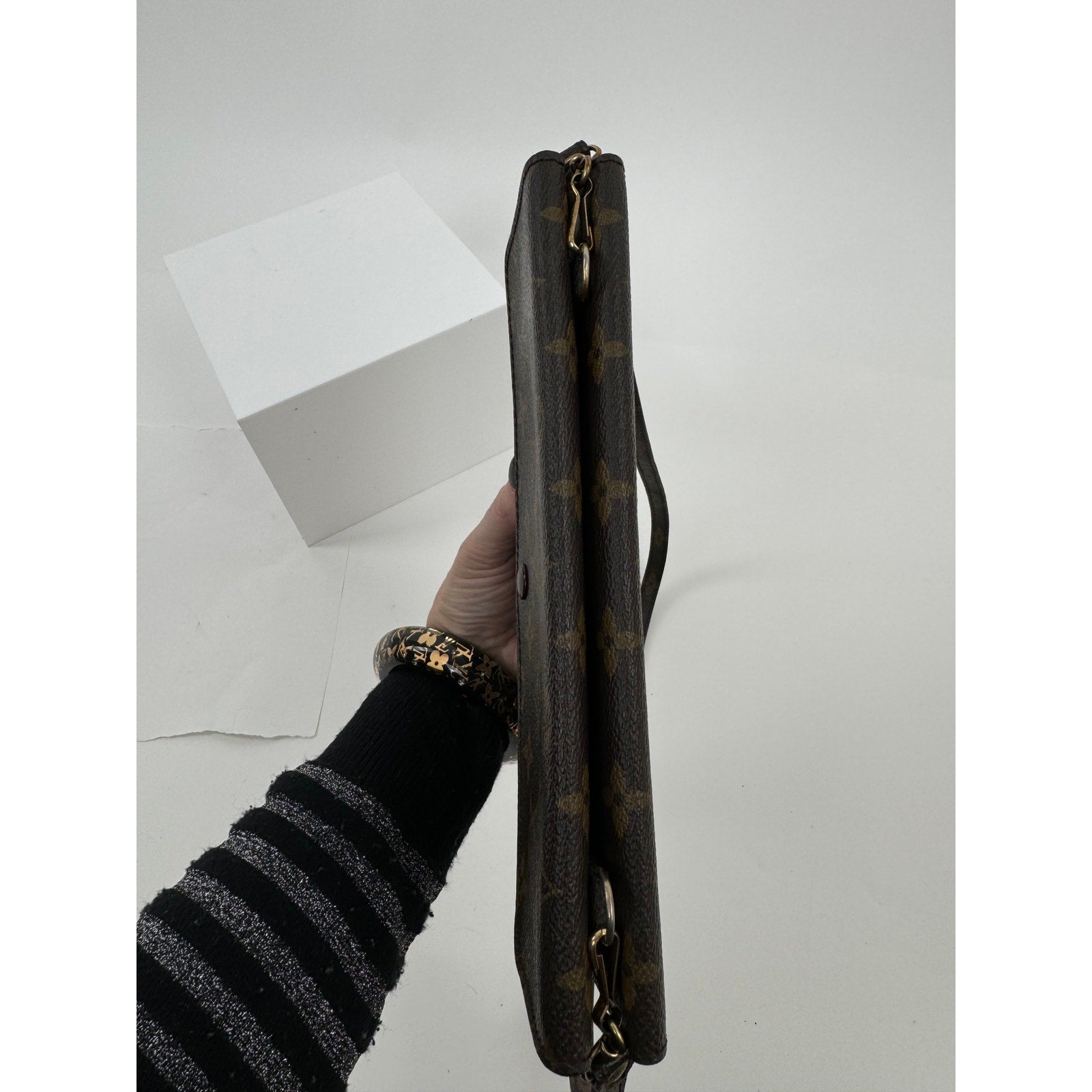 Louis Vuitton LV Monogram Pochette Double Rabat Thin Shoulder Bag