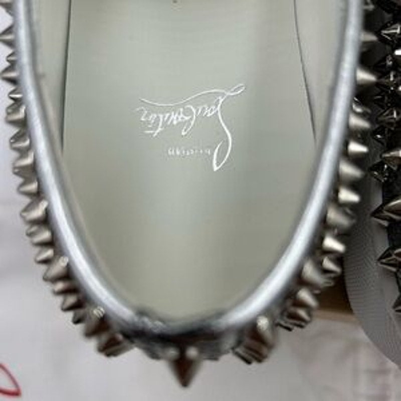 Men's Christian Louboutin roller boat spike slip on sneakers size 42 made Italy