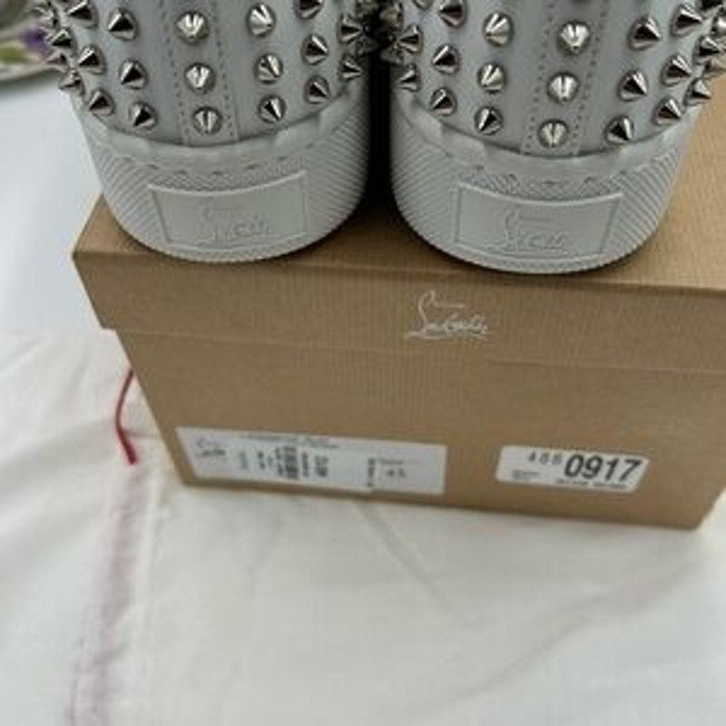 Men's Christian Louboutin roller boat spiked sneakers size 45 made in Italy