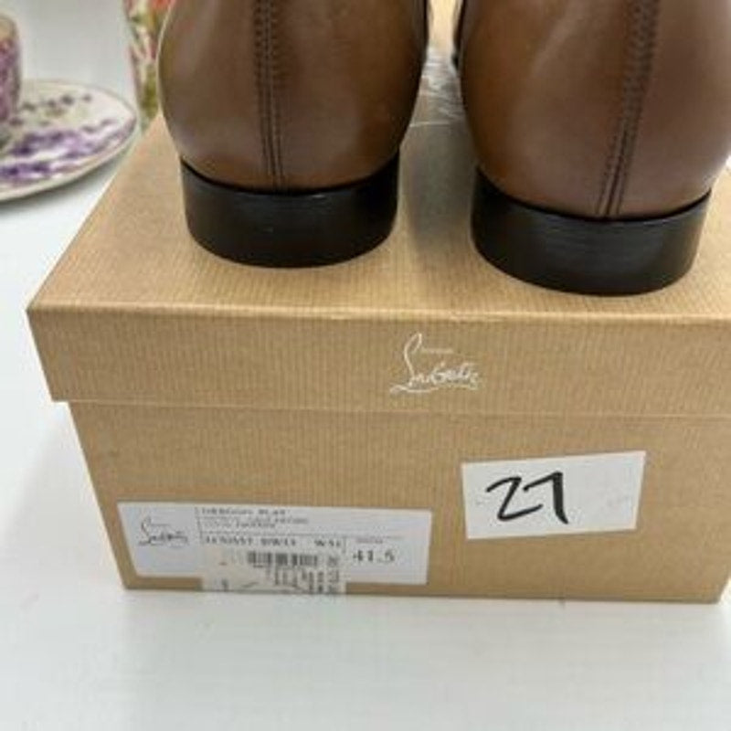 Men's Christian Louboutin greggo patina Leather Oxford size 41.5 made in Italy