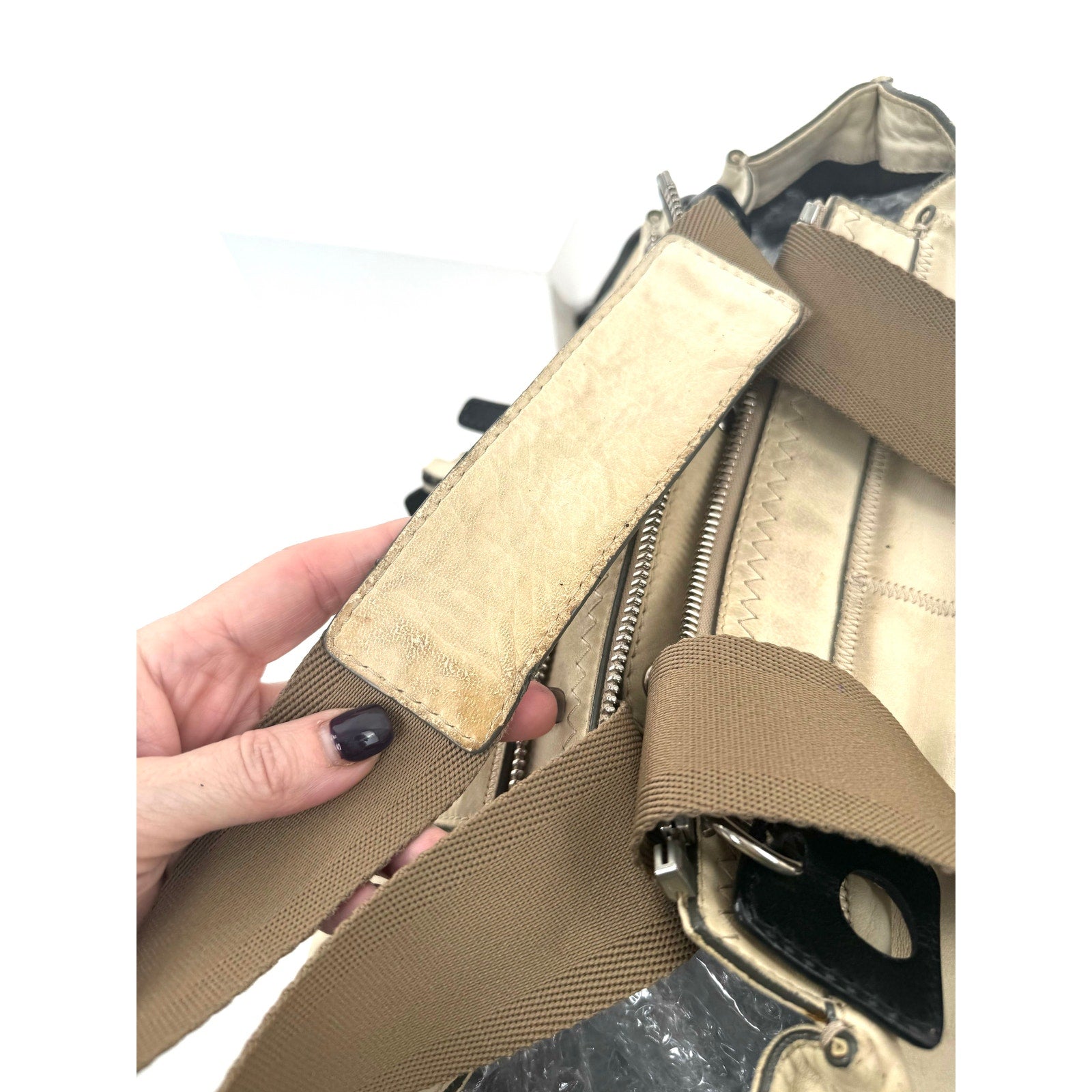 Chloe Cream Suede Leather Hobo Bag