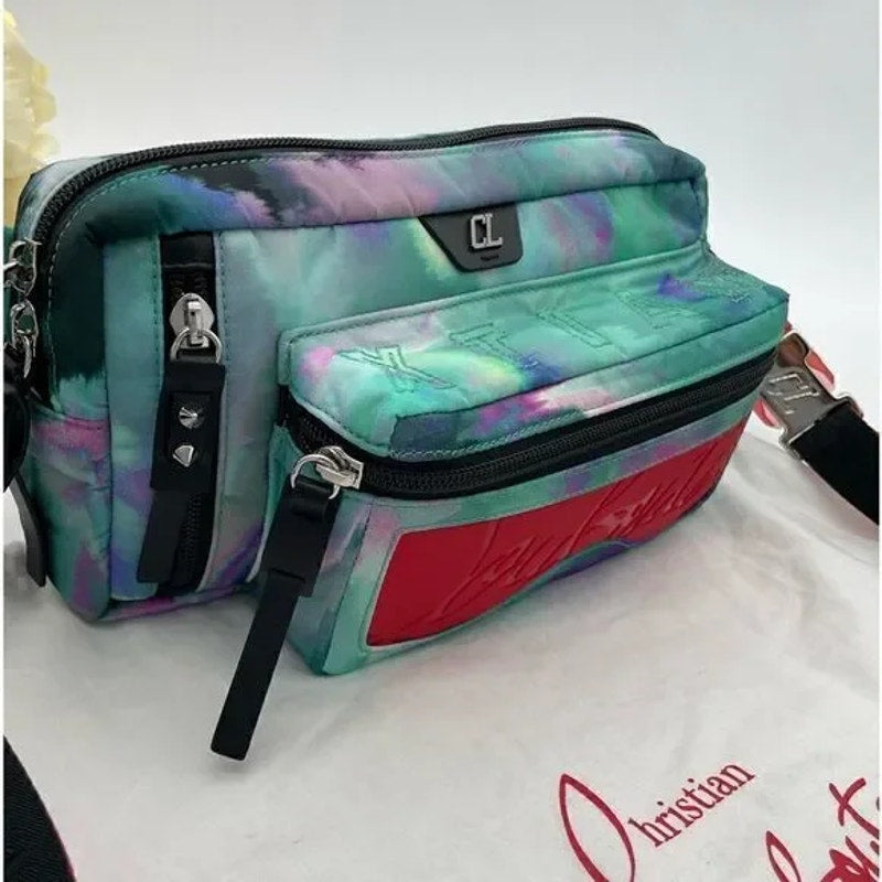 Unisex, Christian, Louboutin, loubideal adjustable belt bag made in Italy