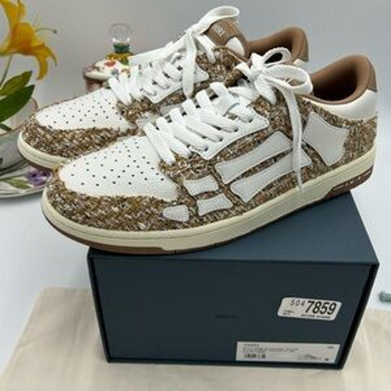 Men's Amiri BOUCLE SKEL low top sneakers size 46