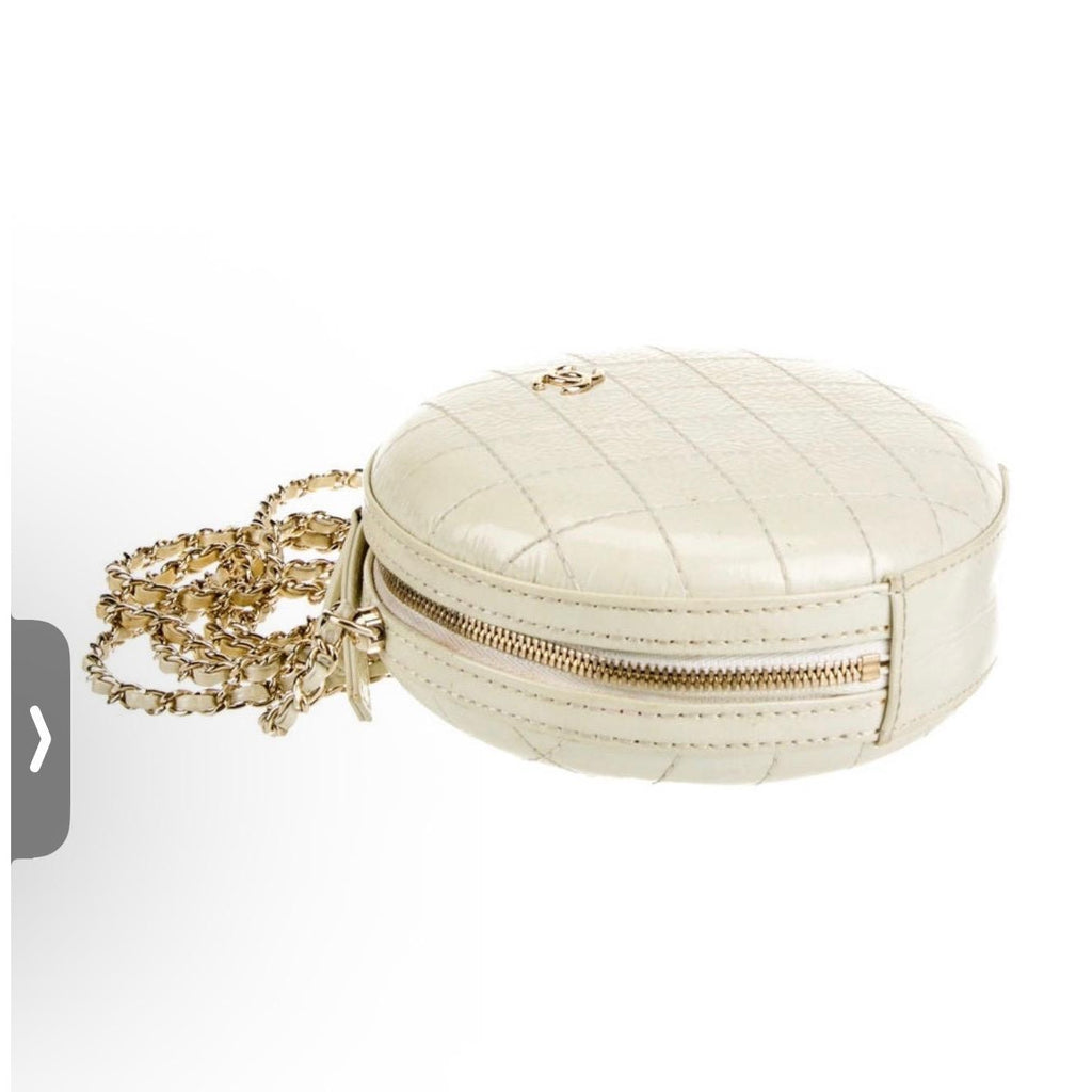 Chanel quilted cc round crossbody bag