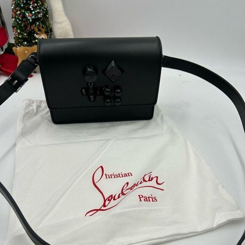 Women’s Christian Louboutin carasky spiked Crossbody bag made in Italy