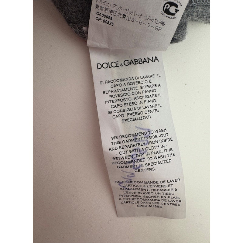 Dolce & Gabbana D&G NWT Men's Gray Wool Blend Sweater IT 52 Made in Italy