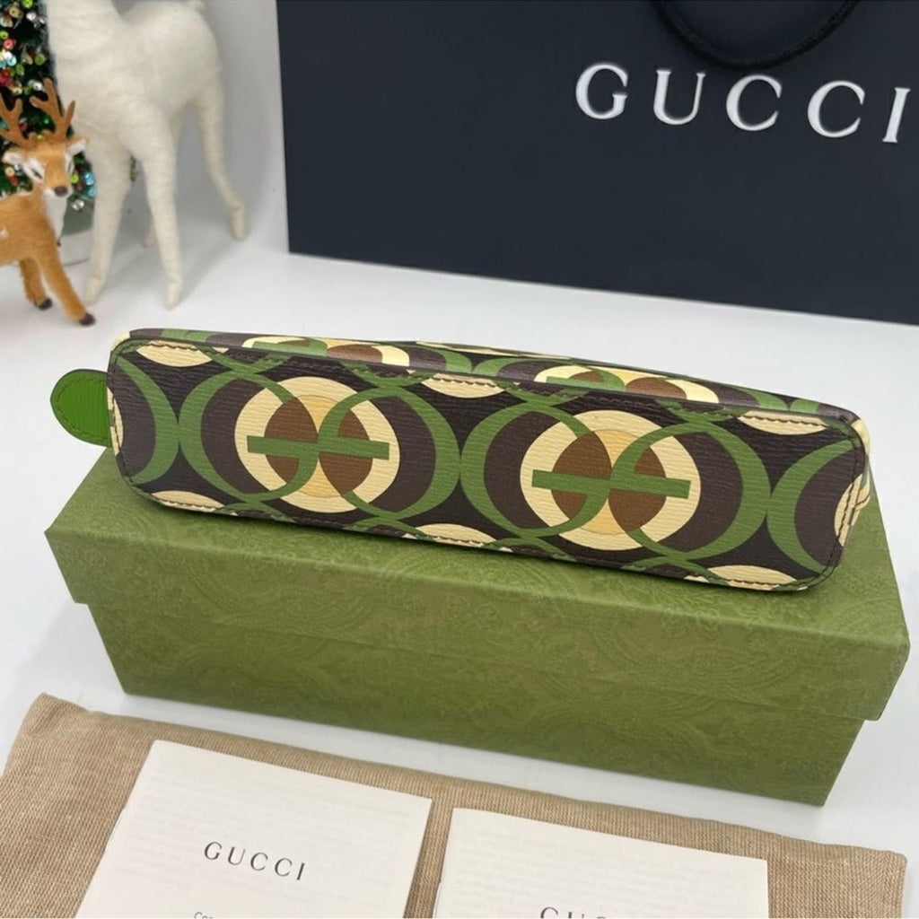 Gucci Unisex Leather Pouch Made in Italy