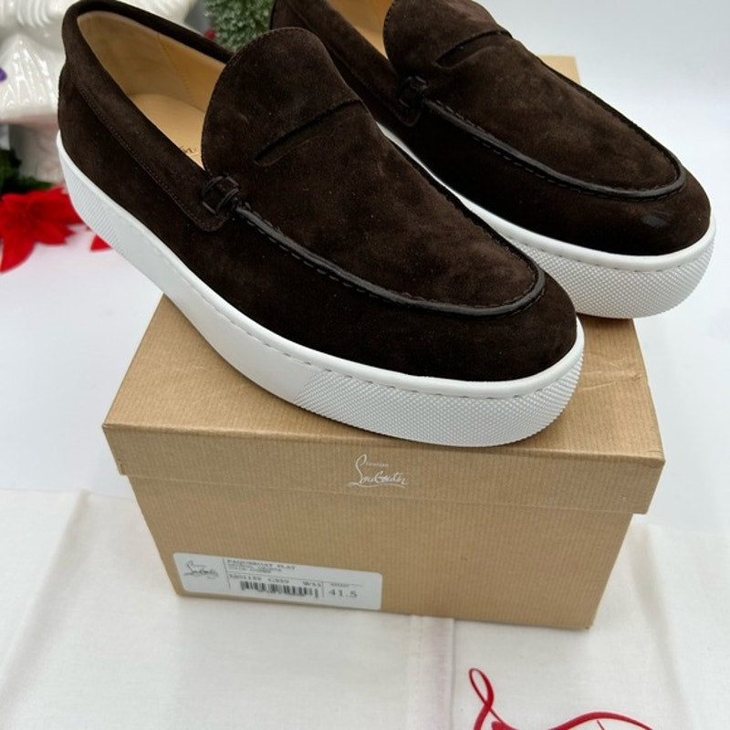 Christian Louboutin Mens PAQUEBOAT suede loafers size 41.5 made in Italy