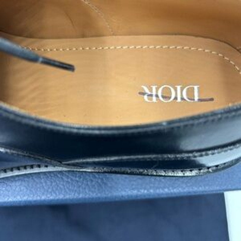 Dior Men's embassy, Black Leather Oxford Shoes size 42 made in Italy