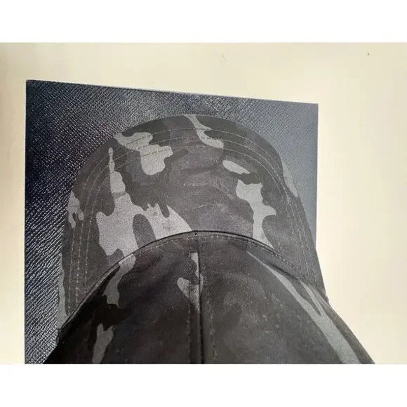 Unisex Prada Tessuto Camouflage Adjustable Baseball Cap With Box Size M