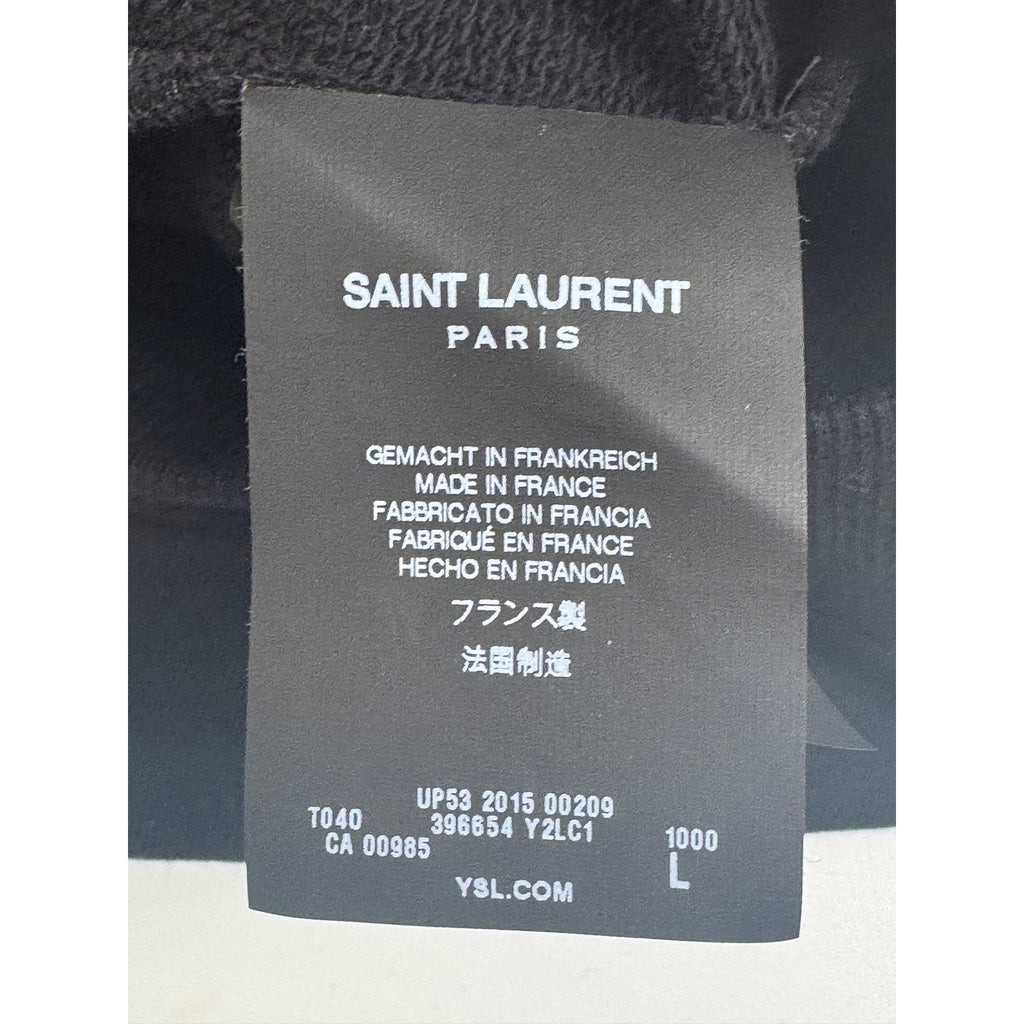 Saint Laurent Men's Black 396654 Pullover Hoodie Size L