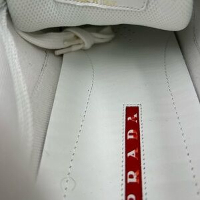 Men's Prada America's cup patent leather blue/white sneakers size 12 fits 13 US