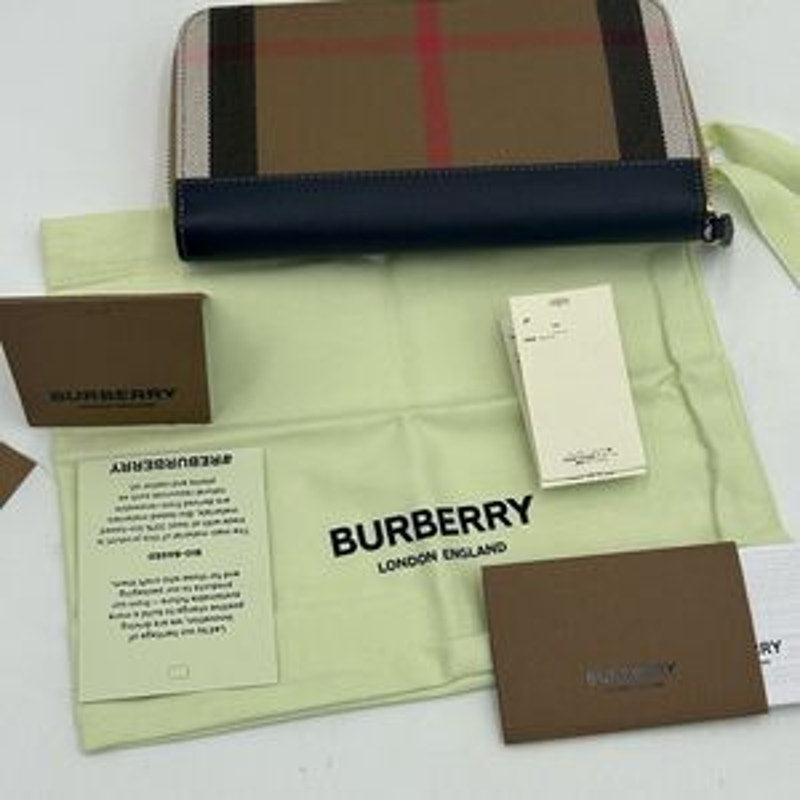 Women’s Burberry classic check zip around wallet made in Italy