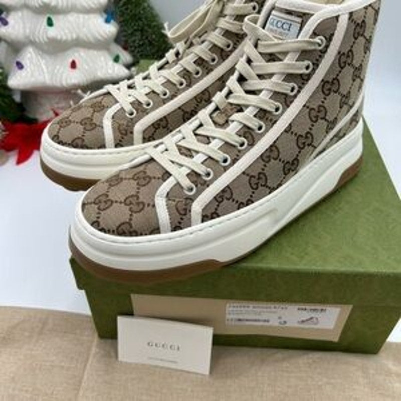 Men's Gucci interlocking G high top sneakers size 8, made in Italy