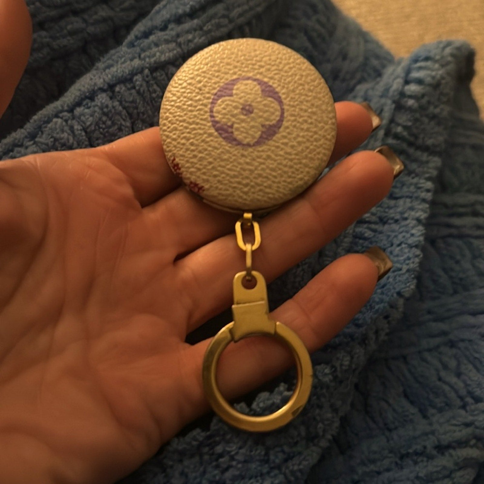 Louis Vuitton Murikami Monogram  Light up Keychain/bag charm with gold detail
