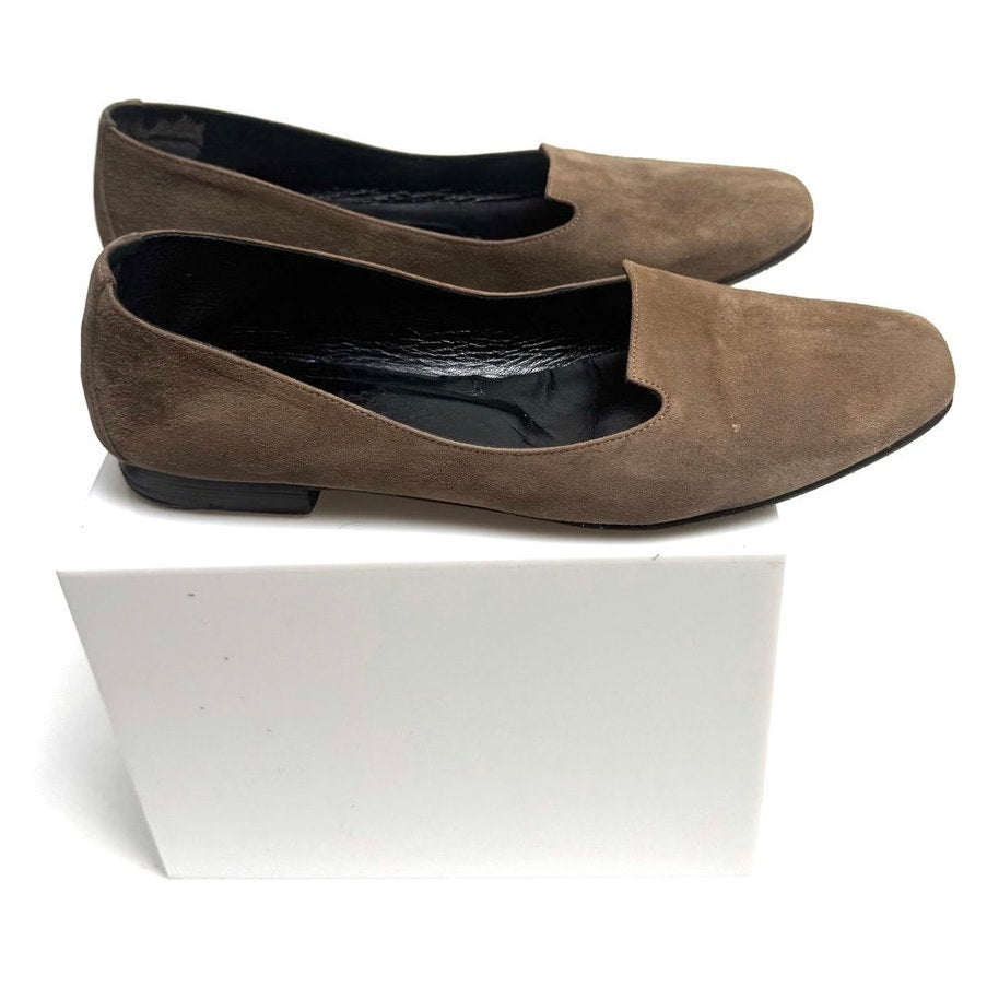 Hermès Women's Olive Tone Suede Flats – Size 36 / US 5.5 Made in Italy