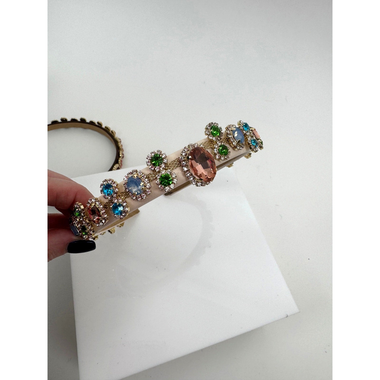 One of a Kind Handmade Bridal Decorative Headband – Artisanal Statement Piece