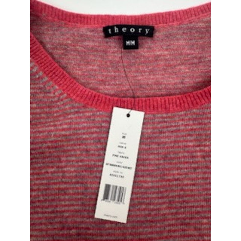 Theory NWT Pink Hidi Fine Haven Wool Cashmere Sweater Size M