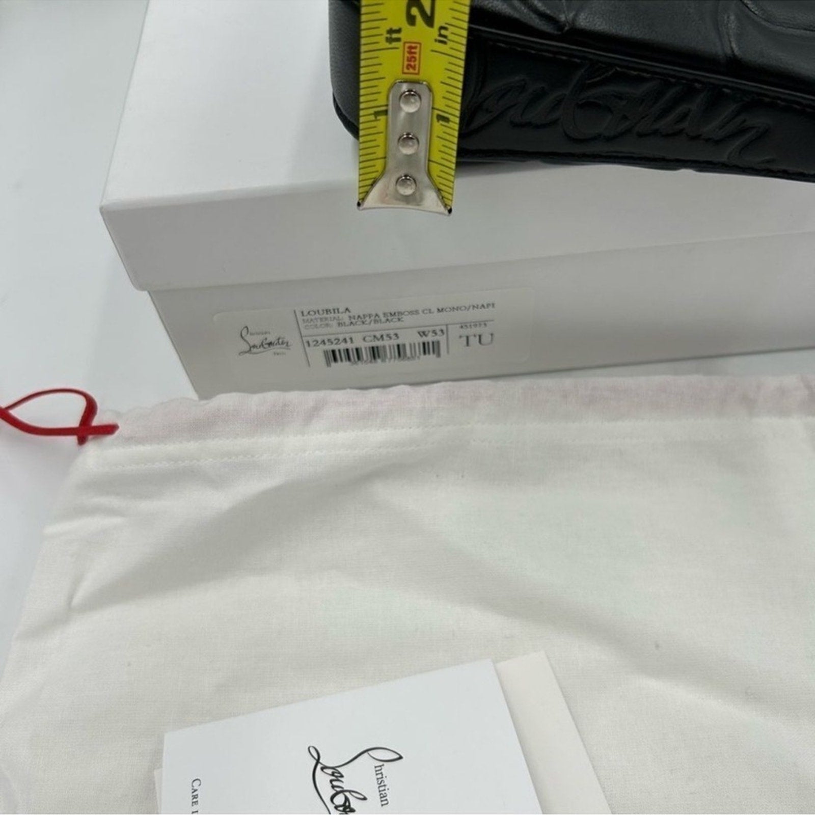 Women's Christian Louboutin shoulder bag CL embossed Napa Leather 
Made in Italy