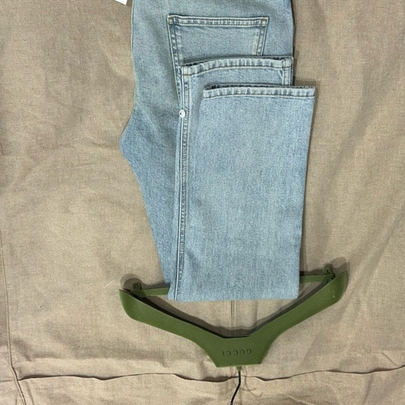 Gucci men's regular fit, Stone bleached denim jeans in light blue size 30 Italy