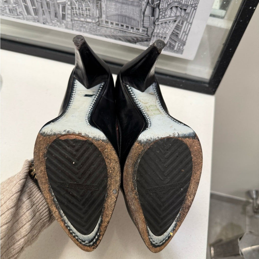 CNC Costume National Women's Black Leather Shoes Size 40, women’s 9.5