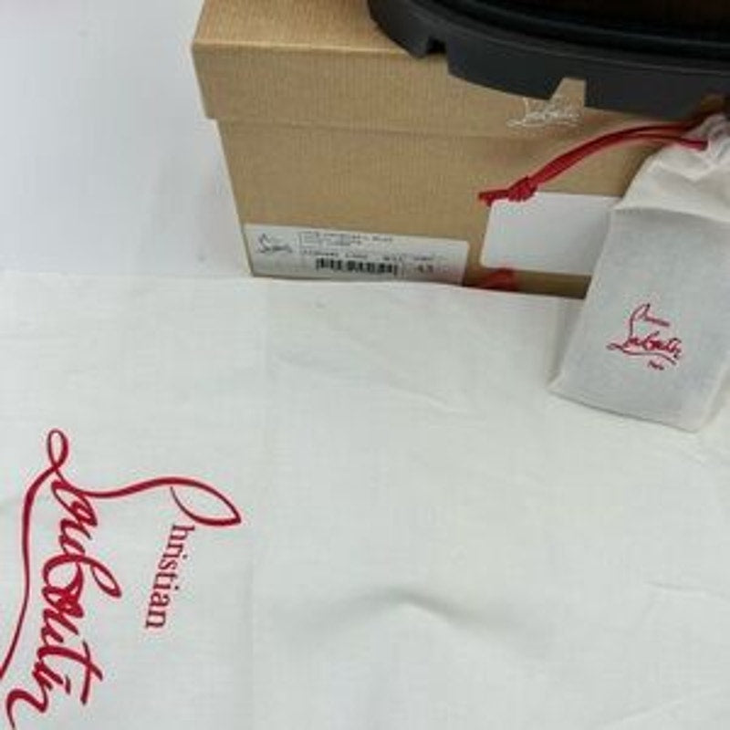 Men's Christian Louboutin, our Georges brown suede lace up shoes size 43