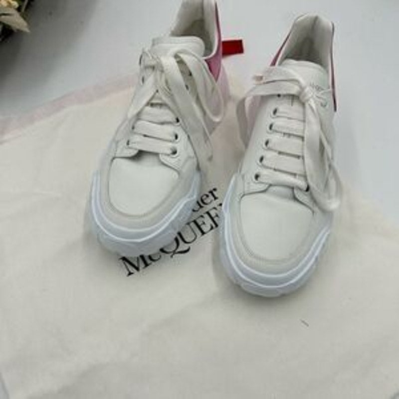 Women’s Alexander McQueen low top metallic sneaker size 38 made in Italy