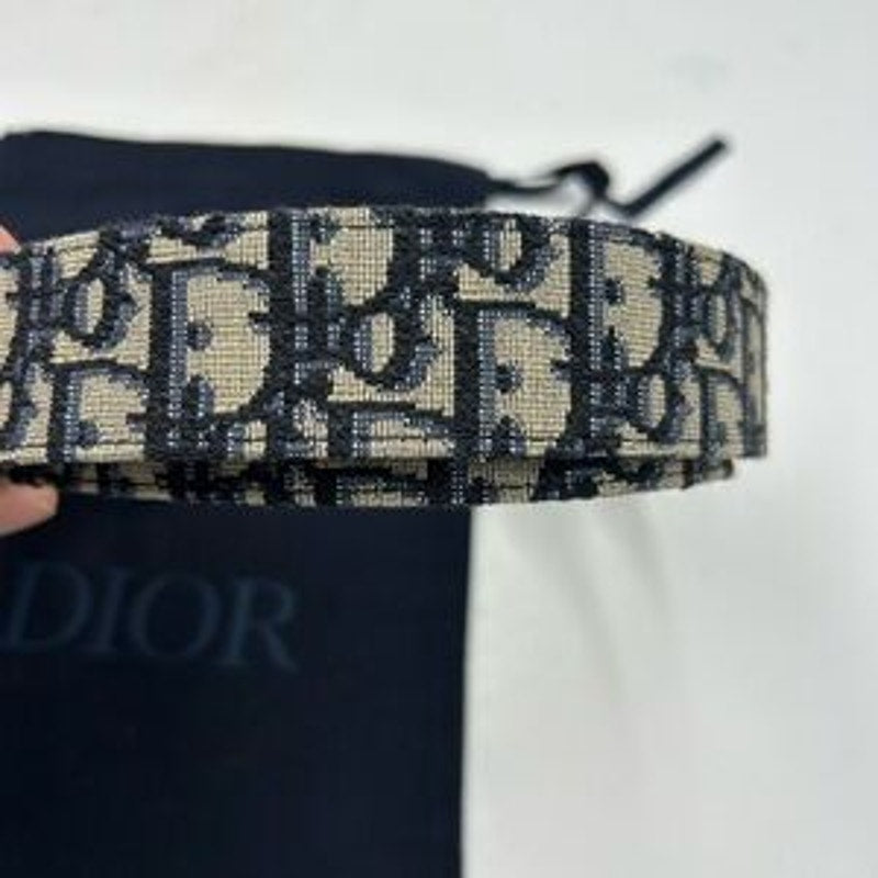Men's Dior oblique jacquard reversible belt size 120 cm/46 inches made in Italy